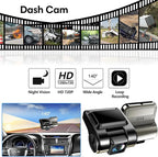 Double Din Car Stereo with Dash Cam,Compatible with Apple Carplay,Android Auto,7 inch Touch Screen Car Radio Receiver with Bluetooth, Mirror Link, Backup Camera, Navigation, FM, USB/TF/AUX