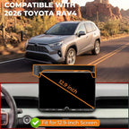 Car Phone Mount for 2026 Toyota RAV4, Smart Auto-Clamping for 12.9" Screen Only, 15W Wireless Fast Charging, Premium Aluminum Holder, Without Blocking Airflow