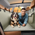 Back Seat Extender for Dogs, Heavy Duty Dog Car Seat Cover for Back Seat and Aggressive Chewer, Large Hard Bottom Car Seat Cover for Dogs, Dog Hammock for Car, Travel Pet Car Bed for Car, SUV, Truck