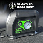 40050 Tire Inflator, Portable Car Air Compressor, with Analog 100 psi Dial Gauge, Long Hose and LED Light, 12V, 8 min Inflation