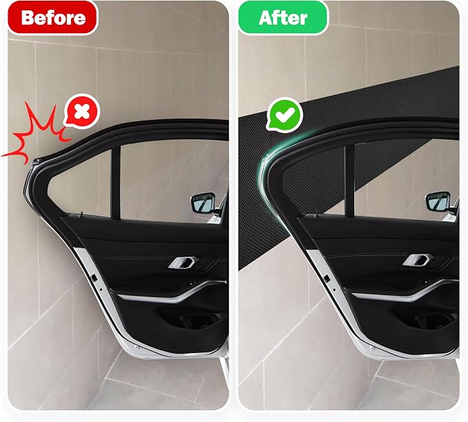 Garage Wall Protector for Car Doors, Self-Adhesive Foam Bumpers Guard,7.9 inch Wide Heavy-Duty Anti-Scratch&Anti Collision wall padding, Universal Fit for Garage, Warehouse & Parking 13.2ft