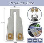 Car Headrest Hooks Universal Car Purse Hook Premium Leather and Alloy Twin Hook Car Seat Back Storage Hanger Hook for Purse Bags Cloth Drink Durable Holder Car Accessories (BH09-Grey-Gold)
