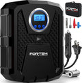 Tire Inflator Portable Air Compressor, Air Pump for Car Tires and Bikes, Car Tire Pump w/Auto Shut Off, 150 PSI, 110V AC 12V DC, LED Light, Carrying Case, Perfect For Men, Women