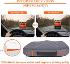 Premium Car Seat Cushion, Memory Foam Driver Seat Cushion to Improve Driving View- Coccyx & Lower Back Pain Relief - Seat Cushion for Car, Truck, Office Chair (Leather Dark Gray)