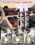 Kingvo Car Interior Cleaner, Interior Cleaner Carpet Dashboard Vinyl Sofa Leather Shiny Car Stuff Detailing Kit Cleaning Supplies,Peach Scent