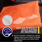 Back Seat Cover for Car Trucks Van SUV Jeep,Waterproof Rear Bench Towel Seat Covers for Dogs and Kids,Automotive Backseat Protector (Orange)