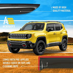 Extra Durable Window Deflectors Tape-On Window Visors Rain Guards Fit for Jeep Renegade 2015-2023, Sun Visors, Wind Vent for Shades, Exterior Car Accessories - 4 pcs. AG0858
