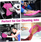 Cleaning Cloth Dry Erase Cloth Cleaning Rags Reasonable Kitchen Towels Microfiber Towels Cars Wash(6 x 6 Inch,Pink,30 Pcs)