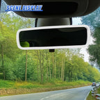 YoRise Car Rear View Mirror Protector Frame, Rearview Edge Cover (White) | Car Rearview Mirror Cover, Car Mirror Decoration Protector Accessories for Most Cars