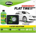50107 Flat Tire Puncture Repair, Smart Spair, Emergency Kit For Car Tires, Includes Sealant And Tire Inflator Pump, Suitable For Cars And Other Highway Vehicles, 15 Min Fix