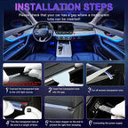 Smart Car LED Interior Lights with USB Port, LED Strip Fiber Optic Lights, Wireless App Control, Sync to Music, Car Accessories Gifts for Women and Men