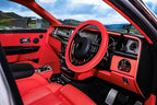 Red Leather Steering Wheel Cover, Comfortable and Soft Solid Color Universal Steering Wheel Cover 15 inch, Suitable for Most Cars (Red) Valentine's Day