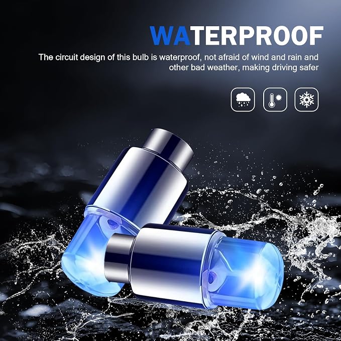 6 PCS LED Tire Valve Stem Cap Lights, 360 Degree Visibility Rotating Flash, Waterproof Wheel Lights for Trucks, Cars, SUVs (Blue)