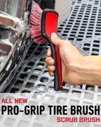 8PCS Wheel Cleaning Kit with Microfiber Brush & Rubber Grip Tire Brush, Twist Loop Drying Towel, Detailing Brush, Applicator for Car Rim and Tire Care