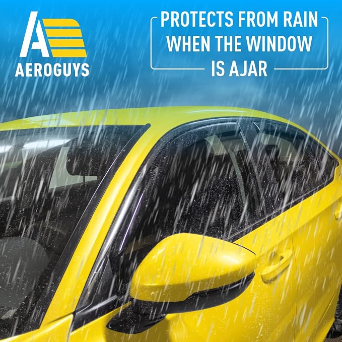 Extra Durable Window Deflectors in-Channel Window Visors Rain Guards Fit for Honda Civic 2022-2026 Sedan, Sun Visors, Wind Vent for Shades, Exterior Car Accessories - 4pcs. AG0834
