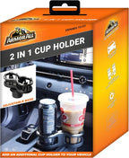 Cupholder 2 in 1 Expander, Turn 1 Cupholder to 2, Dual Drink Holder Expander with Adjustable Expandable Base to Fit Most Cars and Vehicles, Secure Hold with Drink Grips