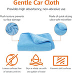 Super Absorbent Microfiber Car Drying Towel, Scratch-Free, Streak-Free, Lint-Free, 36"L x 25"W, Blue