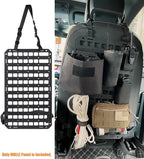 Rigid MOLLE Panel for Car Seat Back Organizer Vehicle EDC Tactical Gear Holder Pouch Holster Mount Rack Modular Storage Plate Auto Interior Accessories for Truck Pickup SUV Van