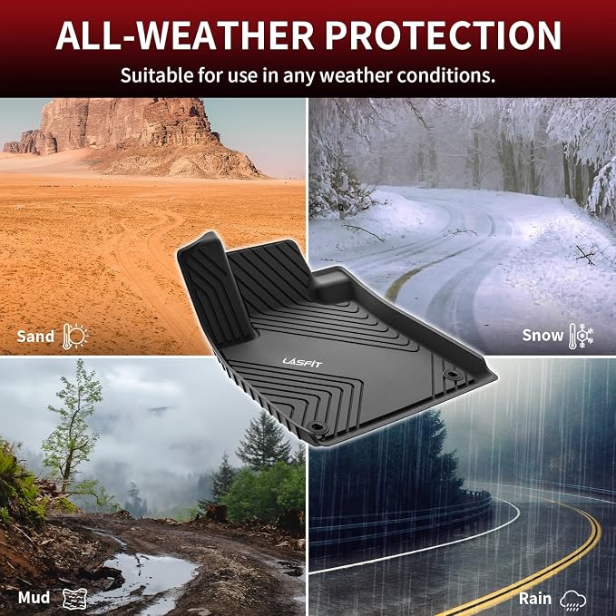 Floor Mats for Honda Accord Sedan 2026 2025 2024 2023 (Gasoline & Hybrid), All Weather Protection Custom Fit Anti-Slip TPE Floor Liners,1st & 2nd Row, Black