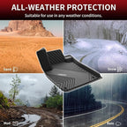 Floor Mats for Honda Accord Sedan 2026 2025 2024 2023 (Gasoline & Hybrid), All Weather Protection Custom Fit Anti-Slip TPE Floor Liners,1st & 2nd Row, Black