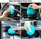 Car Cleaning Gel Blue and Car Cleaning Putty Blue 2Pack Bundle