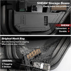 Metal Rear Door Pocket Storage Box Compatible with Jeep Wrangler JL JLU 4XE(2018-2026) & Gladiator JT(2020-2026), Door Side Insert Organizer Box Replaces The Weak Saggy Net -2PCS