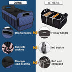 Car Trunk Organizer for SUV, Car Organizers and Storage with Reinforced Handles, Car Accessories for Women/Men 70L Waterproof Polyester Trunk Organizer(Large, Navy Blue)
