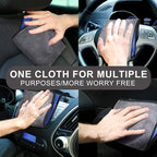 20 Pcs Microfiber Car Drying Towels Microfiber Cleaning Cloth 800 GSM Thick Plush Cleaning Dusting Cloth Auto Detailing Absorbent Towels Rags for Car Household Kitchen Window(Grey and Blue)