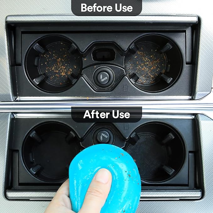 Car Cleaning Gel for Car Cleaning Putty Car Putty Auto Detailing Tools Car Slime Cleaner Dust Cleaning Gel for Car Interior Cleaner Car Accessories Keyboard Cleaner Blue, 4 Pack (160g Each)