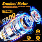 Cordless Car Buffer Polisher kit [2x 2000mAh 21V Batteries & 18 PCS Attachments] 6-Speed Orbital Design, LED Display, Lightweight Detailing Tool for Waxing, Polishing & Scratch Removal-Blue