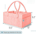 Mr. Pen- Baby Diaper Caddy Organizer, Pink | Nursery Storage Bin and Car Organizer for Diapers and Baby Wipes