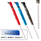 Pencil Tire Gauge - 3 Pack, 10-75 PSI, Car & Bike Tire Pressure Gauge
