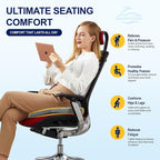 Car Seat Cushion – Memory Foam Pad for Driving Comfort – Boosts Height and Relieves Coccyx & Lower Back Pain – Car, Truck, Office Chair (Leather & 4D Mesh Gray)