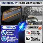 No Drill Golf Cart Rear View Mirror for Club Car EZGO Yamaha No Blind Spot | 4 Panel 160° Wide View, Reduce Shake, 360° Adjustable Rotation, Fit 0.75/1/1.25 inch Square Tubes for Golf Course & Daily Use