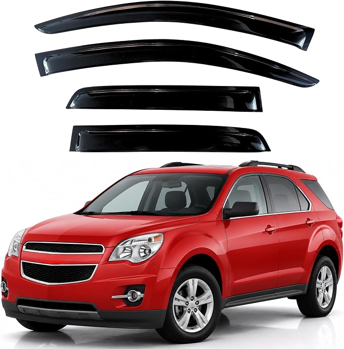 KPY Rain Guards Fit for 2005-2009 Chevrolet/Chevy Equinox, Out-Channel Window Visors Vent Wind Deflectors 4PC, Car Accessories for 2006-2009 Pontiac Torrent