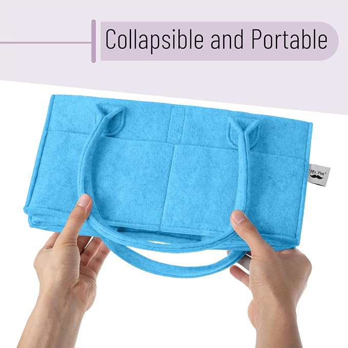 Mr. Pen- Baby Diaper Caddy Organizer, Blue | Nursery Storage Bin and Car Organizer for Diapers and Baby Wipes