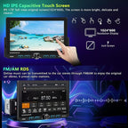 7" Single Din Touchscreen Radio, Floating Car Stereo with Wireless Apple CarPlay & Android Auto,30° Adjustable HD IPS Touchscreen,FM/AM,Bluetooth 5.2,USB & Type-C,MIC,Physical Knob, Backup Camera