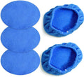 5 PCS Microfiber Cleaning Cloth for Windshield Cleaner, Reusable Microfiber Pads for Car Window Cleaning Tools, Interior Auto Glass Bonnets, Soft Lint-Free Washing Covers Fit 4X6 Inch Tools (Blue)