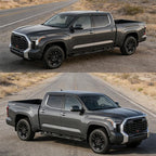 Tape On Window Visors for 2022-2026 Toyota Tundra CrewMax Cab Full-Size | Rain Sun Wind Guards Shade Deflectors,Shatterproof Wind Vent Deflector,Weatherproof,Truck Accessories with Thicker-4PC