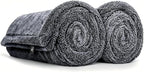 Microfiber Towels for Cars, 1200 GSM Car Drying Towel, 24 x 36 in Thick Plush Auto Detailing Towel, Ultra Absorbent Edgeless Car Wash Towel, Lint-Free, Charcoal Grey, 1 Pack