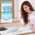 Microfiber Cleaning Cloths Cyan, 11.8" x 11.8" Kitchen Towels – Reusable Cleaning Rags, Lint-Free, Super Absorbent Cleaning Cloths for Kitchen, Car, and Household Cleaning