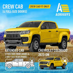 Extra Durable Window Deflectors Tape-On Window Visors Rain Guards Fit for Chevrolet (Chevy) Colorado 2015-2022 Crew Cab, Sun Visors, Wind Vent for Shades, Exterior Car Accessories - 4 pcs. AG0886