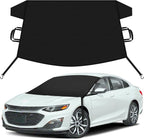 Car Snow Cover Compatible for Chevrolet Malibu | Windshield Cover for Ice and Snow with S-Hook Straps | Heavy-Duty 600D Oxford Winter Car Cover, Waterproof & Anti-Slip