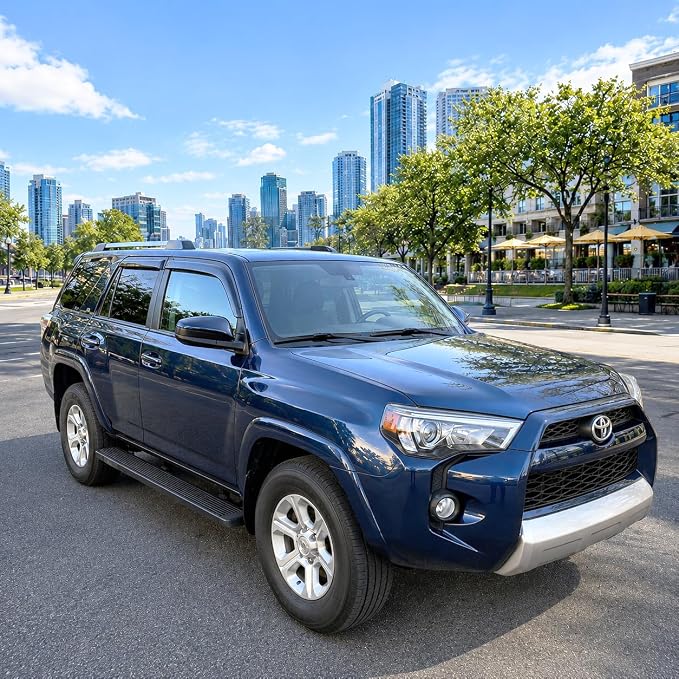 2010-2024 Tape-On Rain Guards for Toyota 4Runner Side Window Visor Deflectors Extra Thick Vent Shade Protector