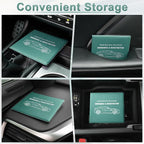 Car Registration and Insurance Card Holder, Vehicle Glove Box Car Organizer, Interior Car Accessories for Documents, Cards, License - 2 Pack