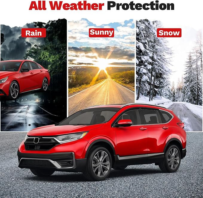 CRV Rain Guards - Window Visors for Honda CR-V 2017-2022, Outside-Mount Tape-On Side Window Wind Deflectors for CRV Accessories, Vent Visors Shades Rainproof 4PCS