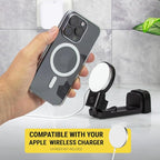 SMSTRVL MagSafe Airplane Phone Holder Mount, Magnetic Cell Phone Stand for Desk, Tray Table, Seat Back or Tripod, Plane Travel Essentials for Flying Compatible with iPhone 16/15/14/13/12