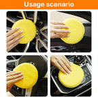 Microfiber Wax Applicator Pads, Car Wax Applicator, Buffing & Detail Polishing Foam Pads for Car Cleaning and Fine Polishing (5" Diameter, 6 Pack) - Yellow