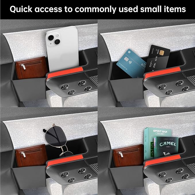 4pcs Door Handle Organizer for Ford Maverick 2022 2023 2024 2025 2026 Accessories Front and Rear Door Side Storage Box Insert Grab Handle Pocket ABS Plastic