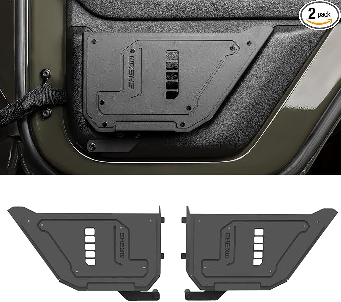 Metal Rear Door Pocket Storage Box for Jeep Wrangler JK JKU（2007-2017）, Accessories Car Door Organizer Storage Large Capacity,2PCS